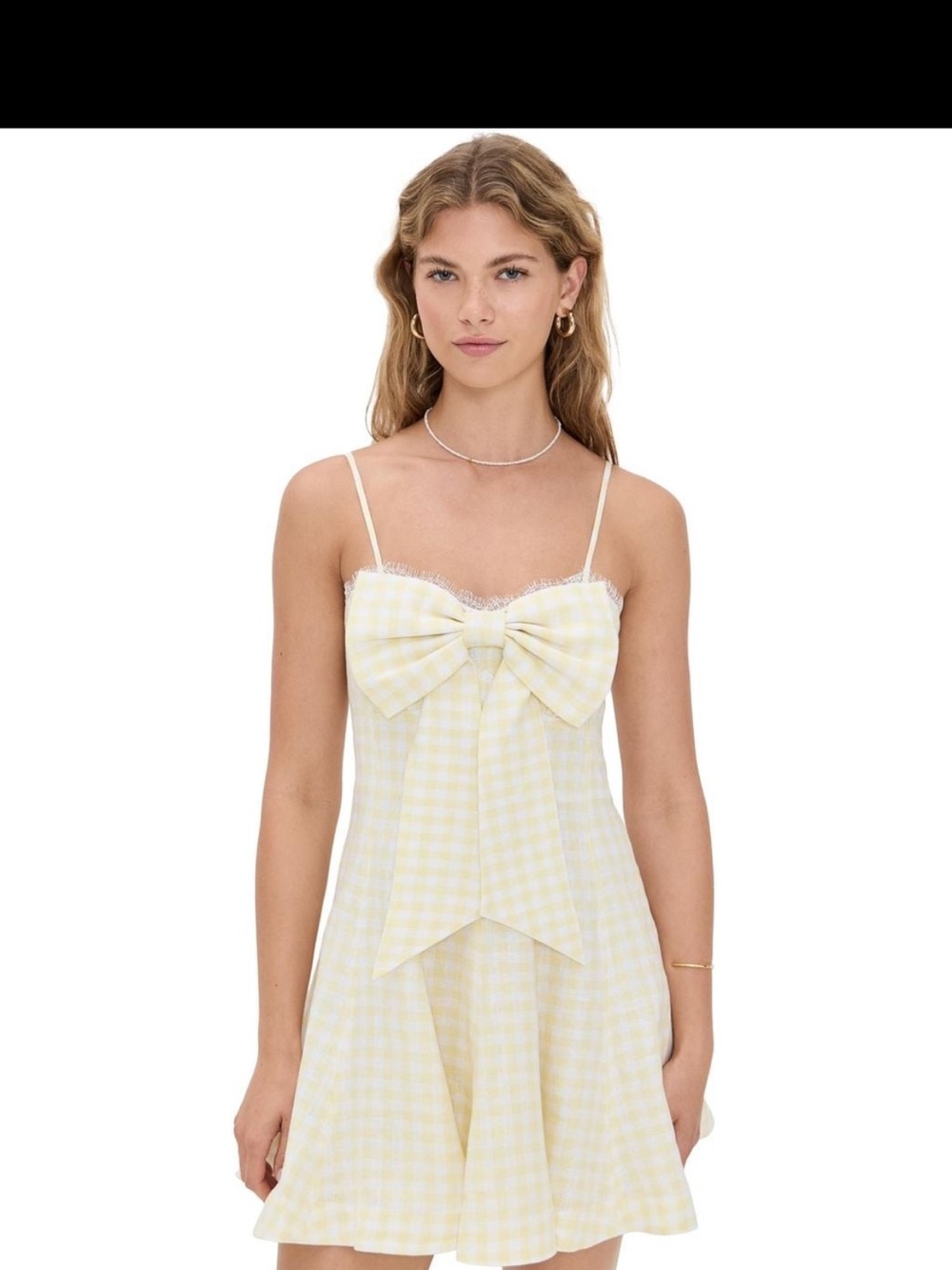 LoveShackFancy CLARINE GINGHAM BOW MINI DRESS - Picture 6 of 15